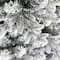 Glitzhome® 7.5ft Pre-Lit Flocked Upward Slim Fir Artificial Christmas Tree, Warm White LED Lights